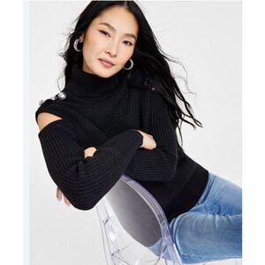 INC International Concepts Women’s Cold Shoulder Sweater sz M Chunky NEW # G825